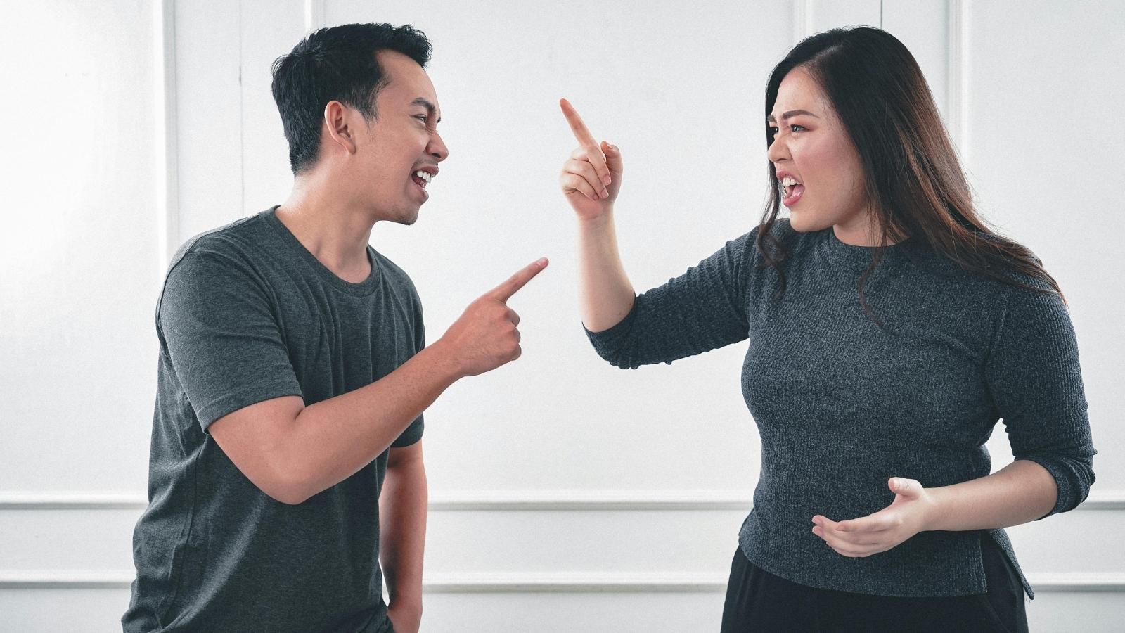 couple having a big fight