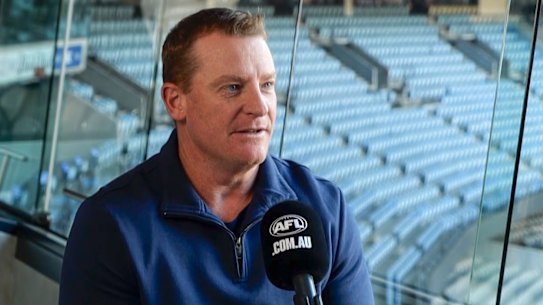 Michael Voss in his sitdown interview with the AFL website.