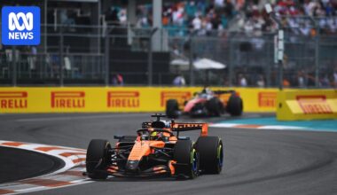 F1 live Miami Grand Prix: Oscar Piastri starts seventh, Kimi Antonelli and Max Verstappen on front row