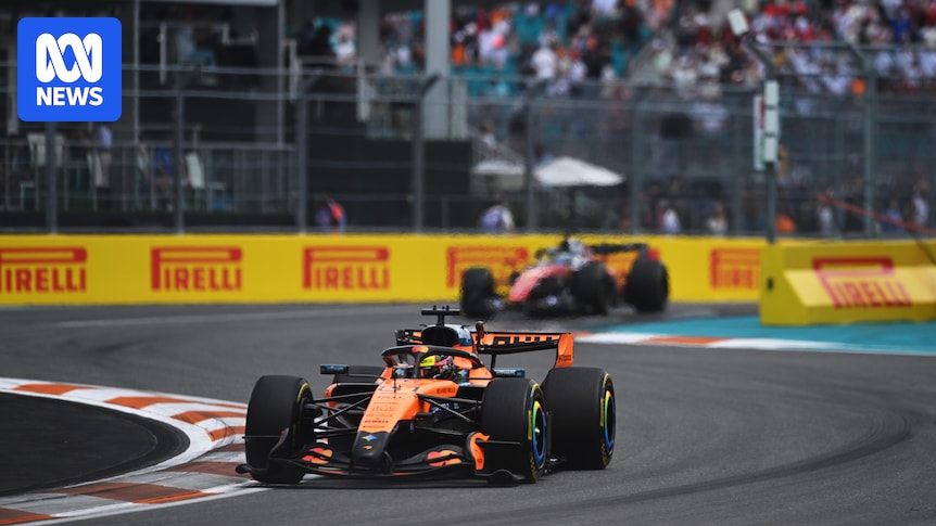 F1 live Miami Grand Prix: Oscar Piastri starts seventh, Kimi Antonelli and Max Verstappen on front row