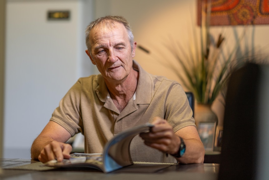 An Adelaide resident at his suburban home.