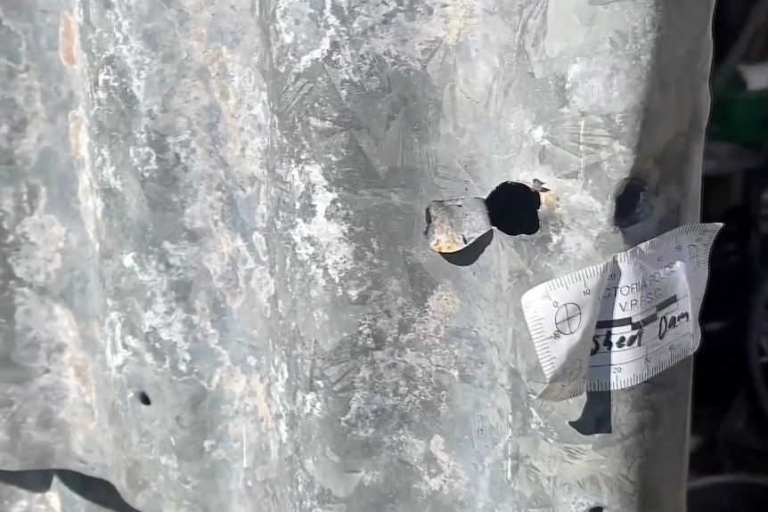 a bullet hole