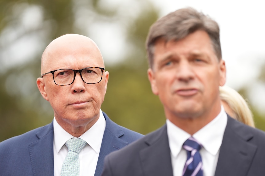 Peter Dutton and Angus Taylor