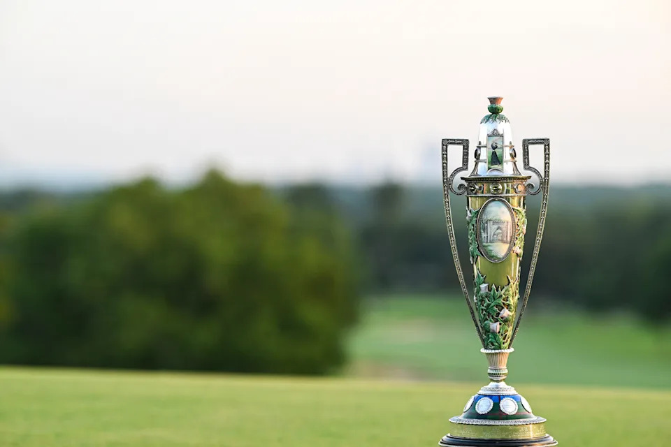The Robert Cox Trophy during the first round of stroke play of the 2024 U.S. Women's Amateur at Southern Hills Country Club in Tulsa, Okla. on Monday, Aug. 5, 2024.