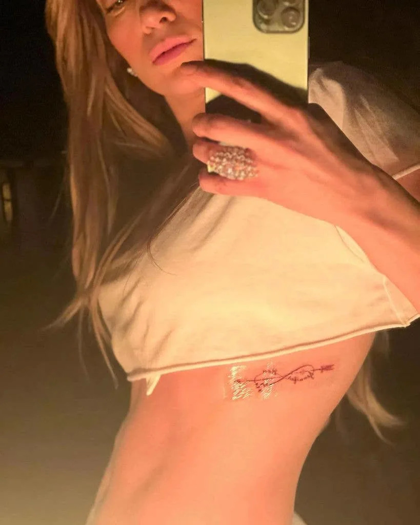 jennifer lopez couple's tattoo
