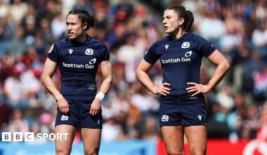 Scotland's Rhona Lloyd (left) and Helen Nelson