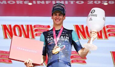 Alec Segaert on the podium