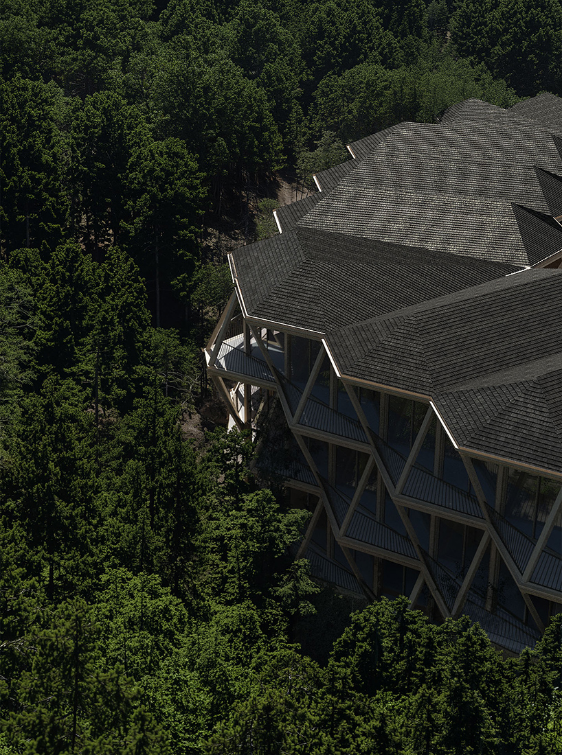 fragmented timber volumes compose forested mountain housing by arup in albania - 2
