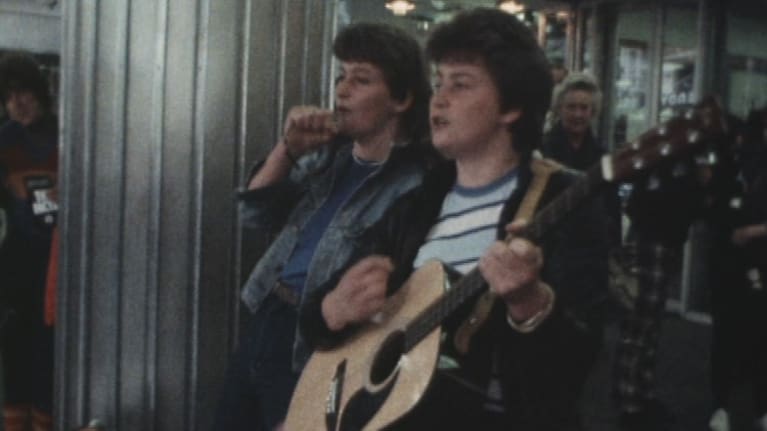 The pair were arrested in 1989 for obstructing a footpath on Queen Street while busking.