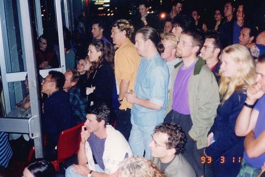 A crowd of people.