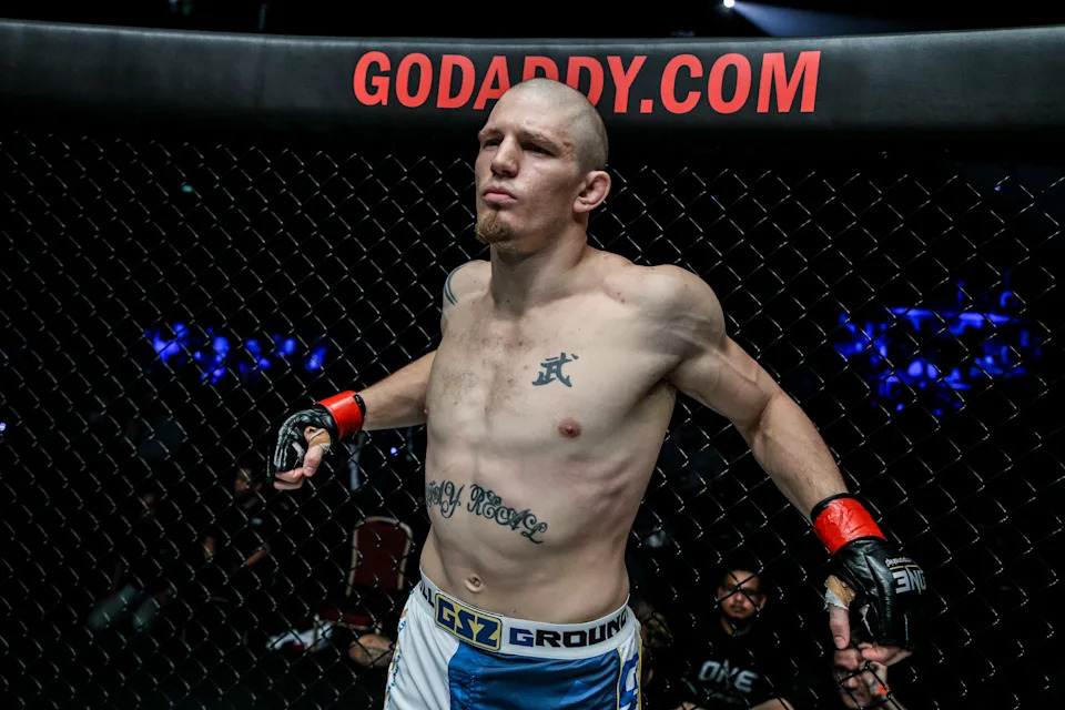 SINGAPORE - MAY 26: Zebaztian Kadestam prepares to face Luis Santos at ONE Championship: Dynasty of Heroes at the Singapore Indoor Stadium on May 26, 2017 in Singapore (Photo by Dux Carvajal/ONE Championship/Getty Images)