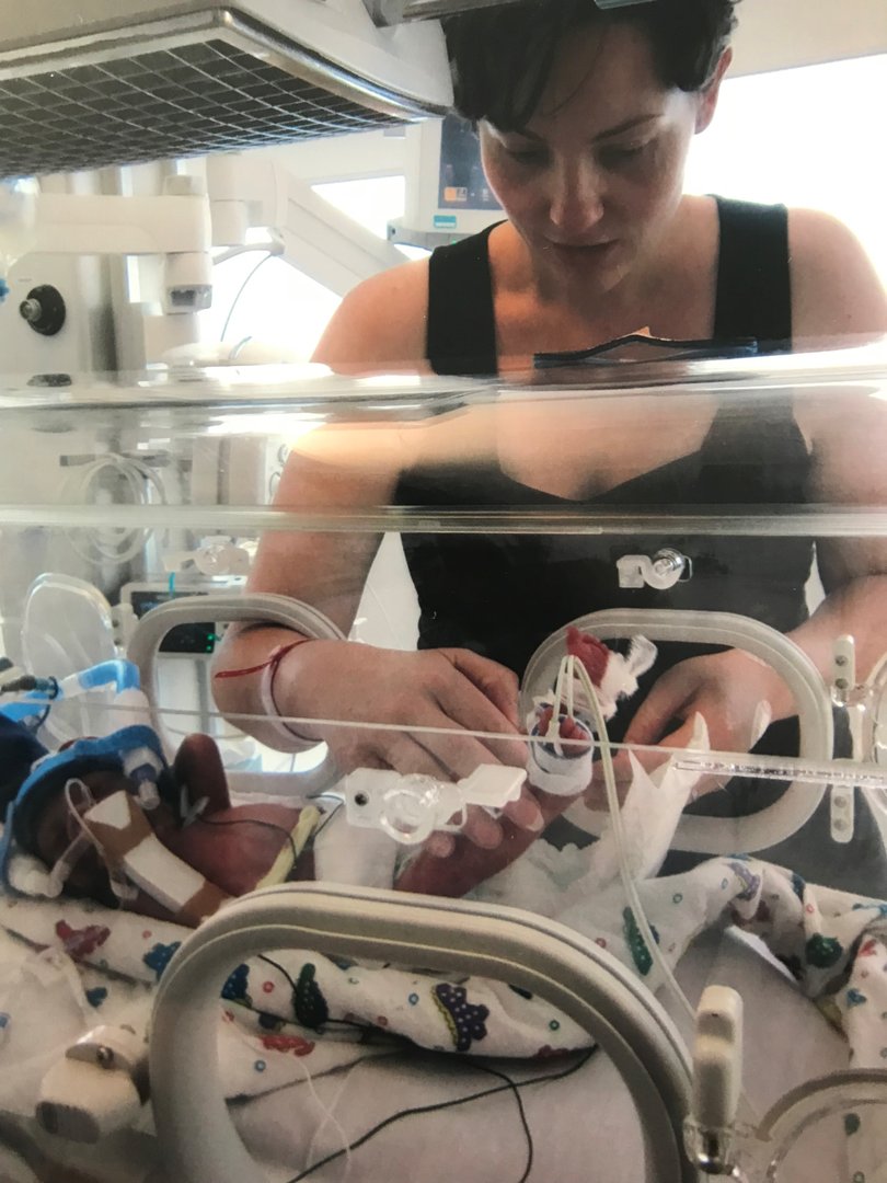 Sonia and Alexander in the NICU.
