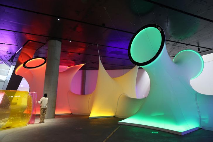 Aleksandra Kasuba's 'Spectral Passage' (1975) is in display at Leeum Museum of Art in Seoul, Wednesday. Yonhap 