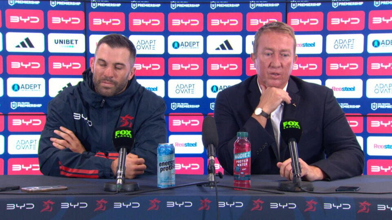 Trent Robinson press conference after Sydney Roosters defeat Brisbane Broncos, Mark Nawaqanitawase set to miss State of Origin, Angus Crichton injury, video