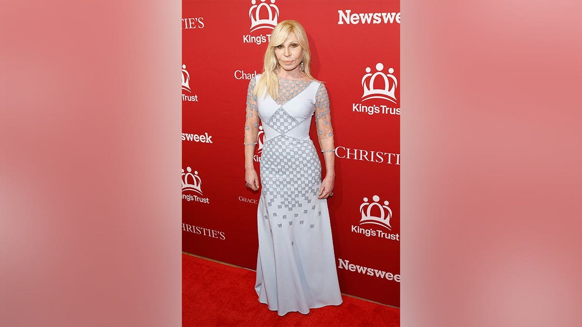 Donatella Versace at the King's Trust gala in New York in April 2026.
