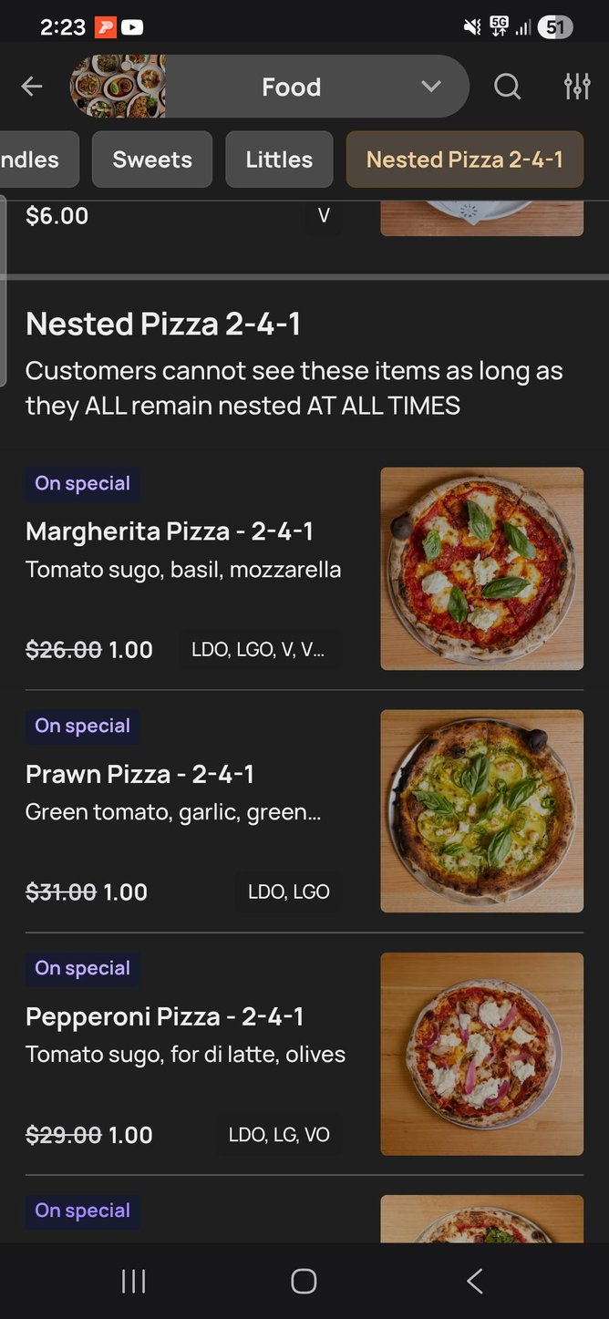 Menu slip-up.