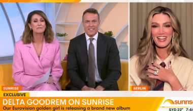 Delta Goodrem opens up on Eurovision result during Sunrise appearance