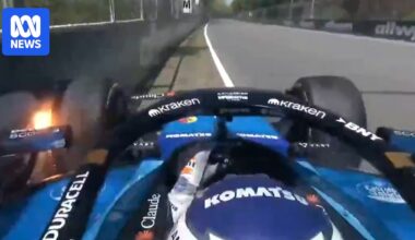 Alex Albon hits groundhog during Canadian Grand Prix F1 practice session