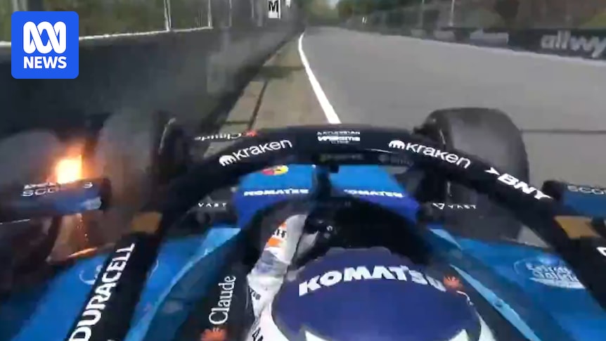 Alex Albon hits groundhog during Canadian Grand Prix F1 practice session