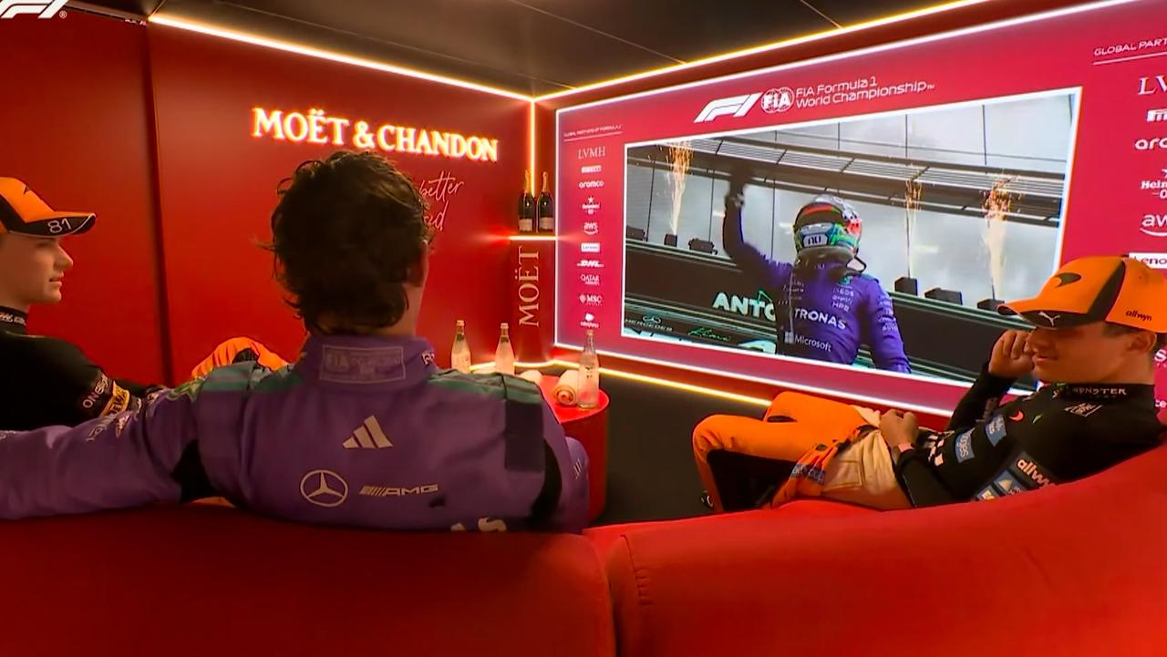 Lando Norris fumes over Kimi Antonelli win over team radio, cooldown room, video