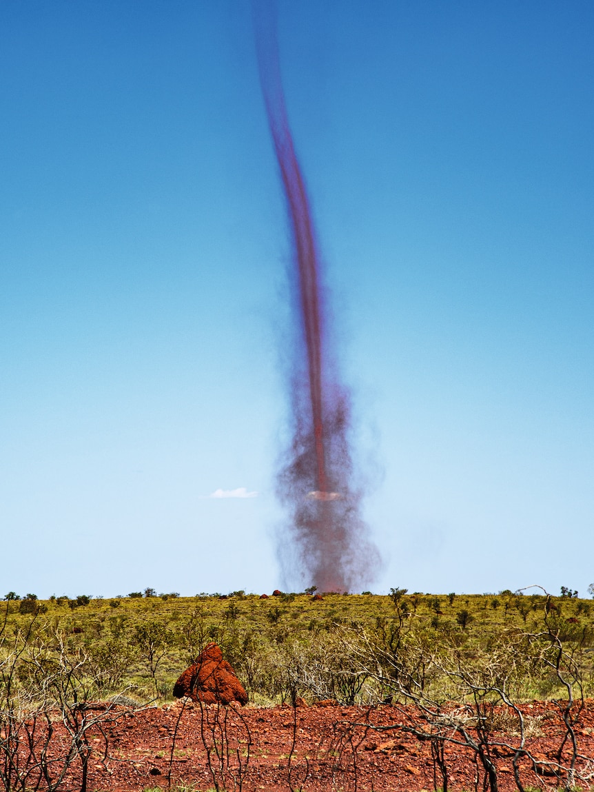 A dust devil whirl in the Pilbara.