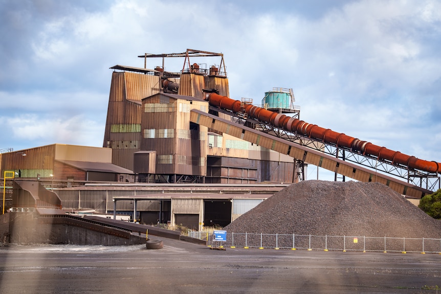 A large manufacturing building.