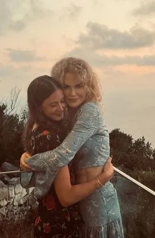 Nicole Kidman wearing curly hair with her daughter Sunday.Credit: Nicole Kidman/Instagram