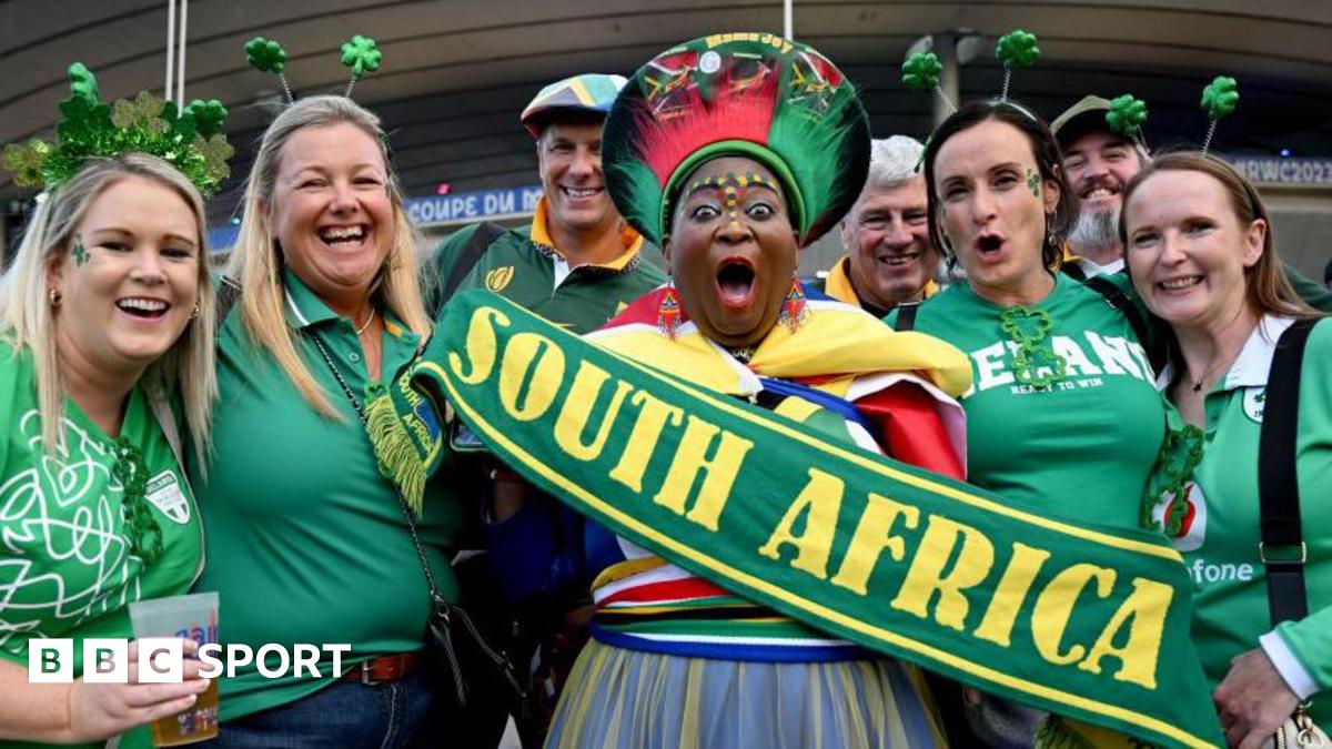 Ireland and South Africa fans at the 2023 Rugby World Cup