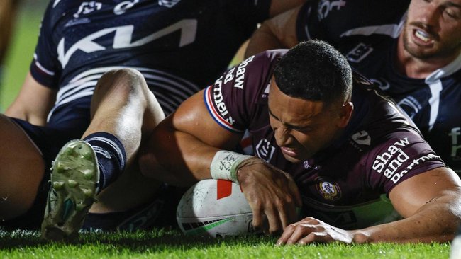 Siua Taukeiaho has enjoyed the highs and lows of an NRL footballer, injured in a Sea Eagles win. 