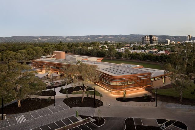 Adelaide Aquatic Centre by JPE Design Studio in collaboration with Warren and Mahoney and Karl Winda Telfer