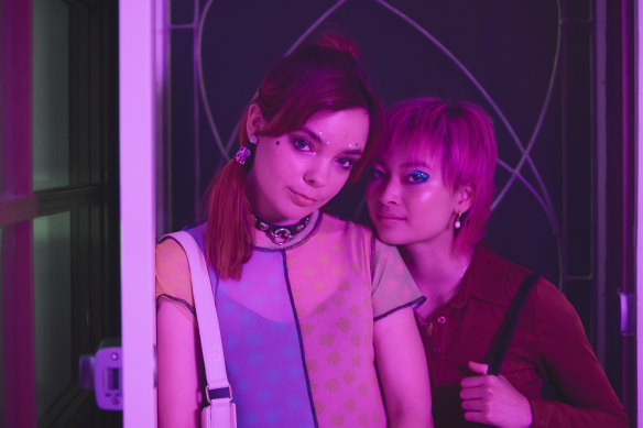 Hayden (left) in Netflix’s Heartbreak High with Gemma Chua-Tran. 