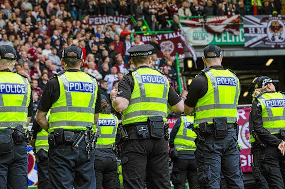 Police at Celtic Park.