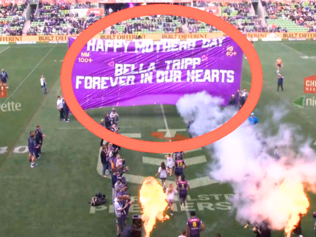Melbourne Storm pay tribute to Bella Tripp ahead of NRL Mother’s Day game against Wests Tigers