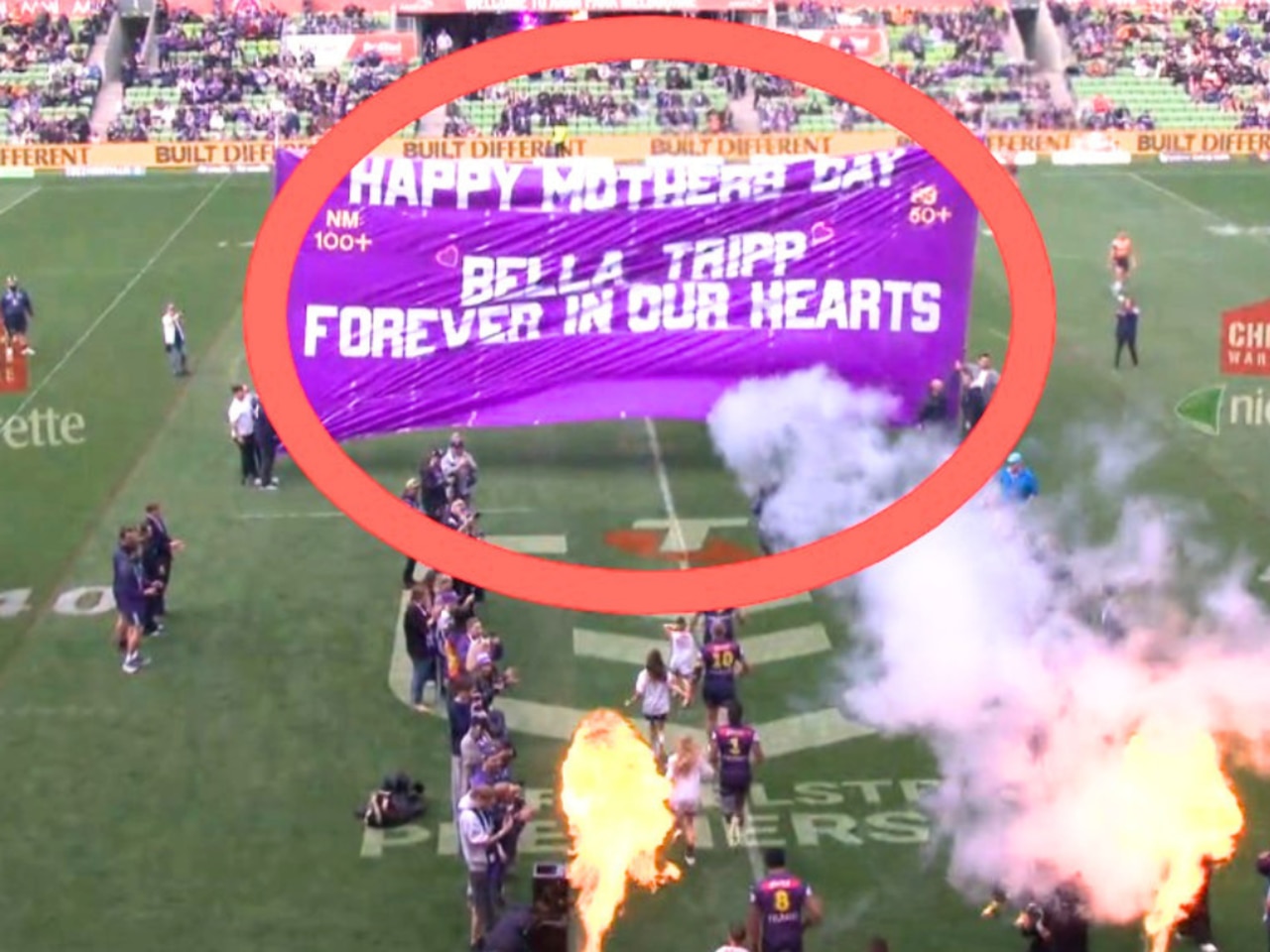 Melbourne Storm pay tribute to Bella Tripp ahead of NRL Mother’s Day game against Wests Tigers