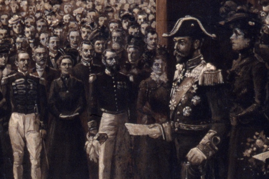 A detail from a painting.