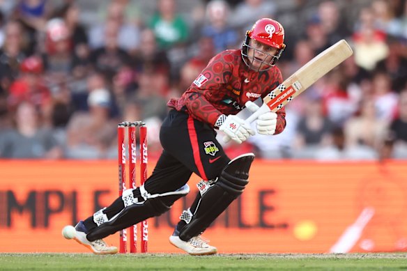 Ollie Peake in action for the Melbourne Renegades last summer.