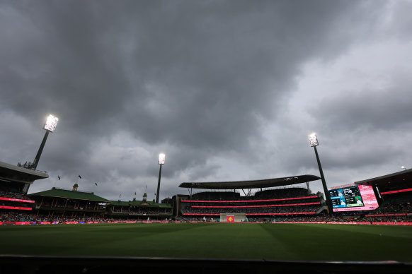 Bad light stopped play at the SCG Test in 2023, 2024 and 2026.
