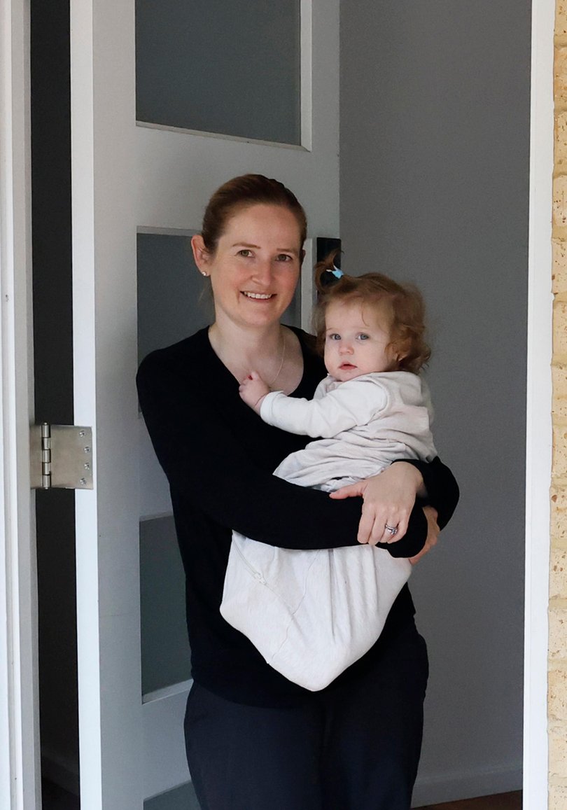 Annabel Hall with her baby Fleur, in Claremont.