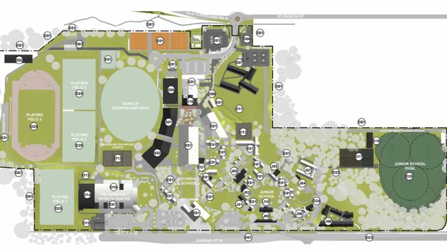 The proposed development site at the school.