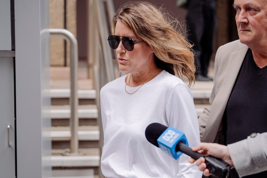 Sall Grover outside the Federal Court of Australia in Sydney