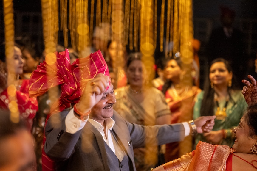 A man dancing.