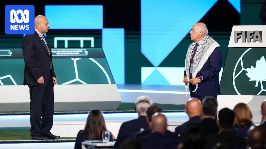 Tense moment at FIFA Congress as Gianni Infantino tries to get Israeli and Palestinian delegates to shake hands