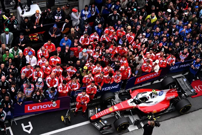 Ferrari  F1 Team celebrates in parc ferme