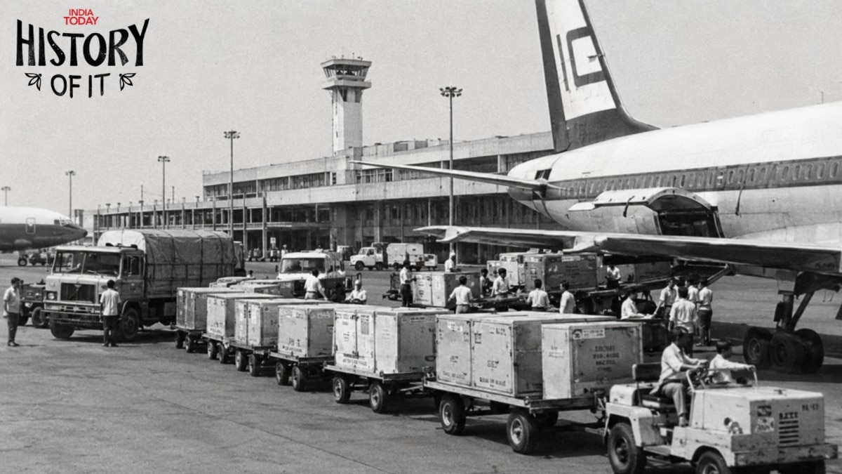Four consignments of India's gold reserves were moved from the Mumbai Airport to England to secure emergency foreign loans. (Image: India Today/ AI-edit)