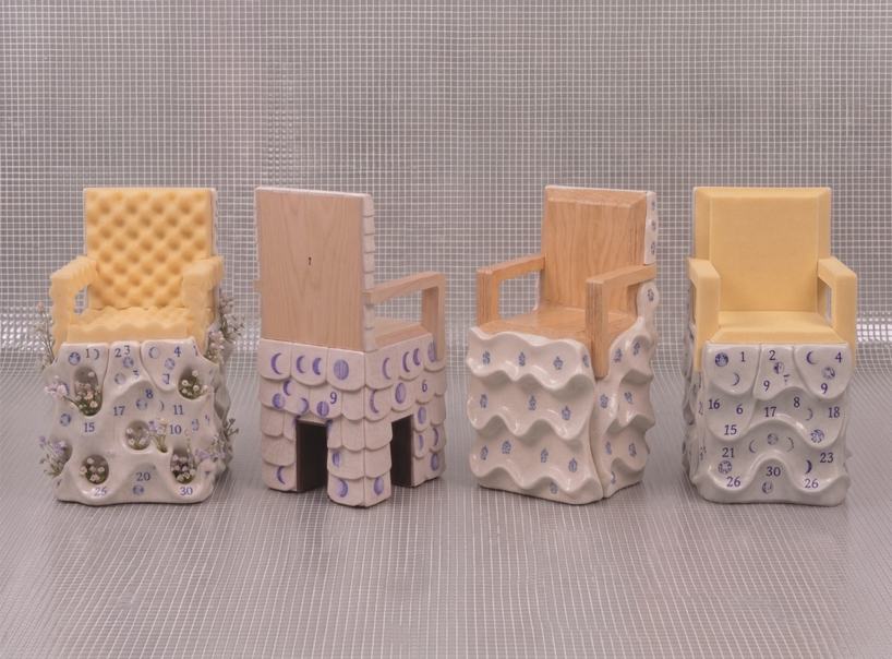 sculptural ceramic tile chairs transform into storage objects for a new york apartment - 1
