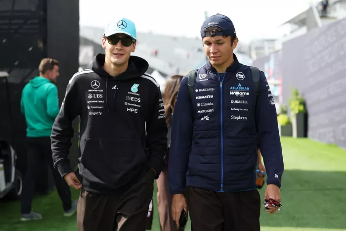 George Russell, Mercedes, Alexander Albon, Williams