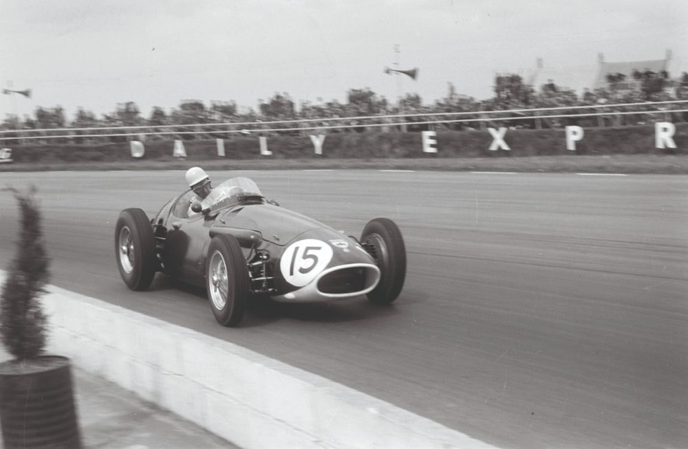 Salvadori’s was the quickest 250F; he crashed out at Stowe, overturning his car but escaping serious injury