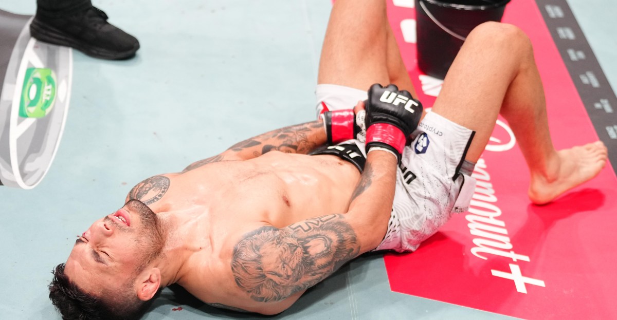 Alex Perez hospitalized after brutal UFC Macau low blow foul