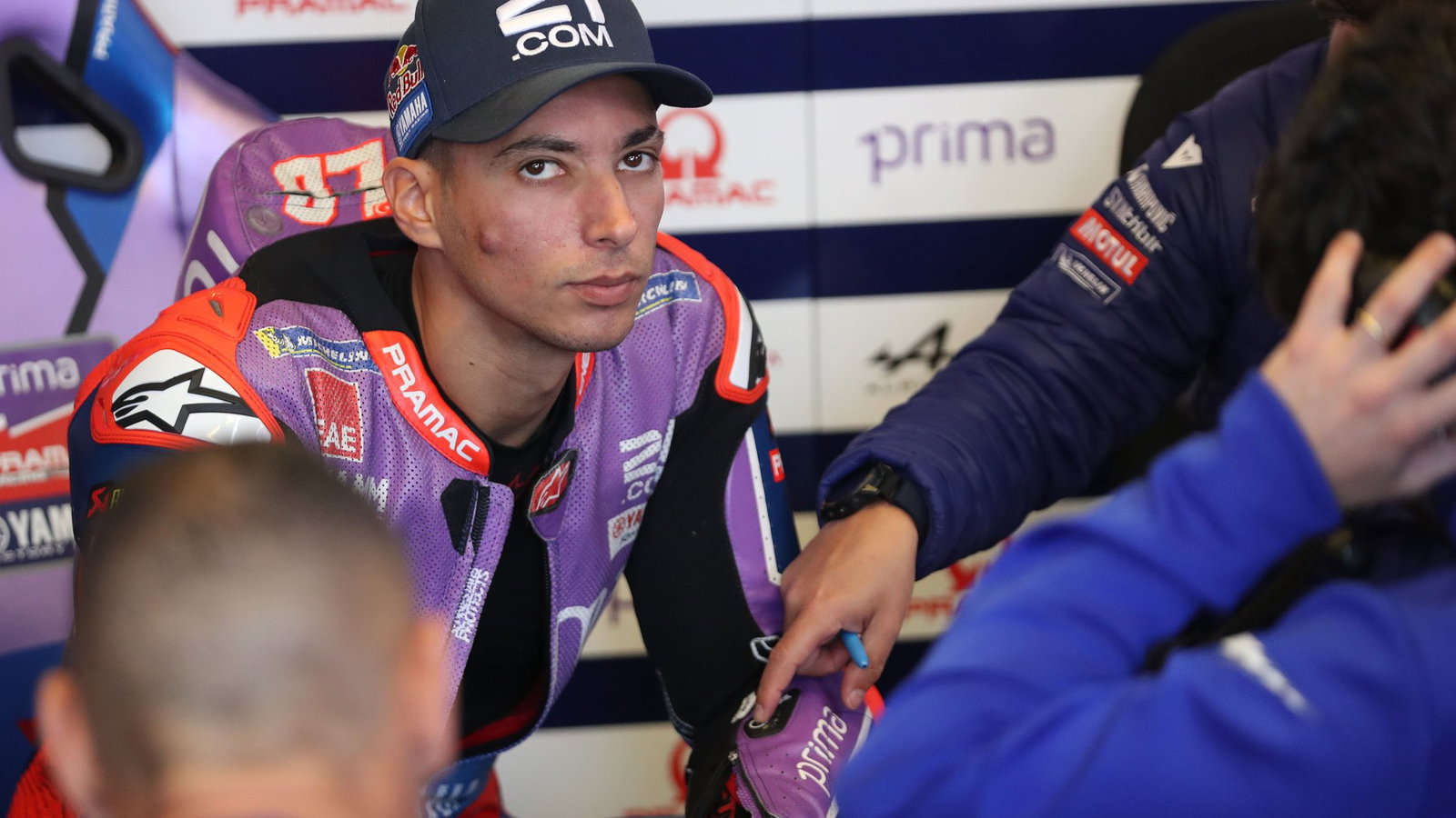 Toprak Razgatlioglu, 2026 MotoGP French Grand Prix, pit box. Credit: Gold and Goose.