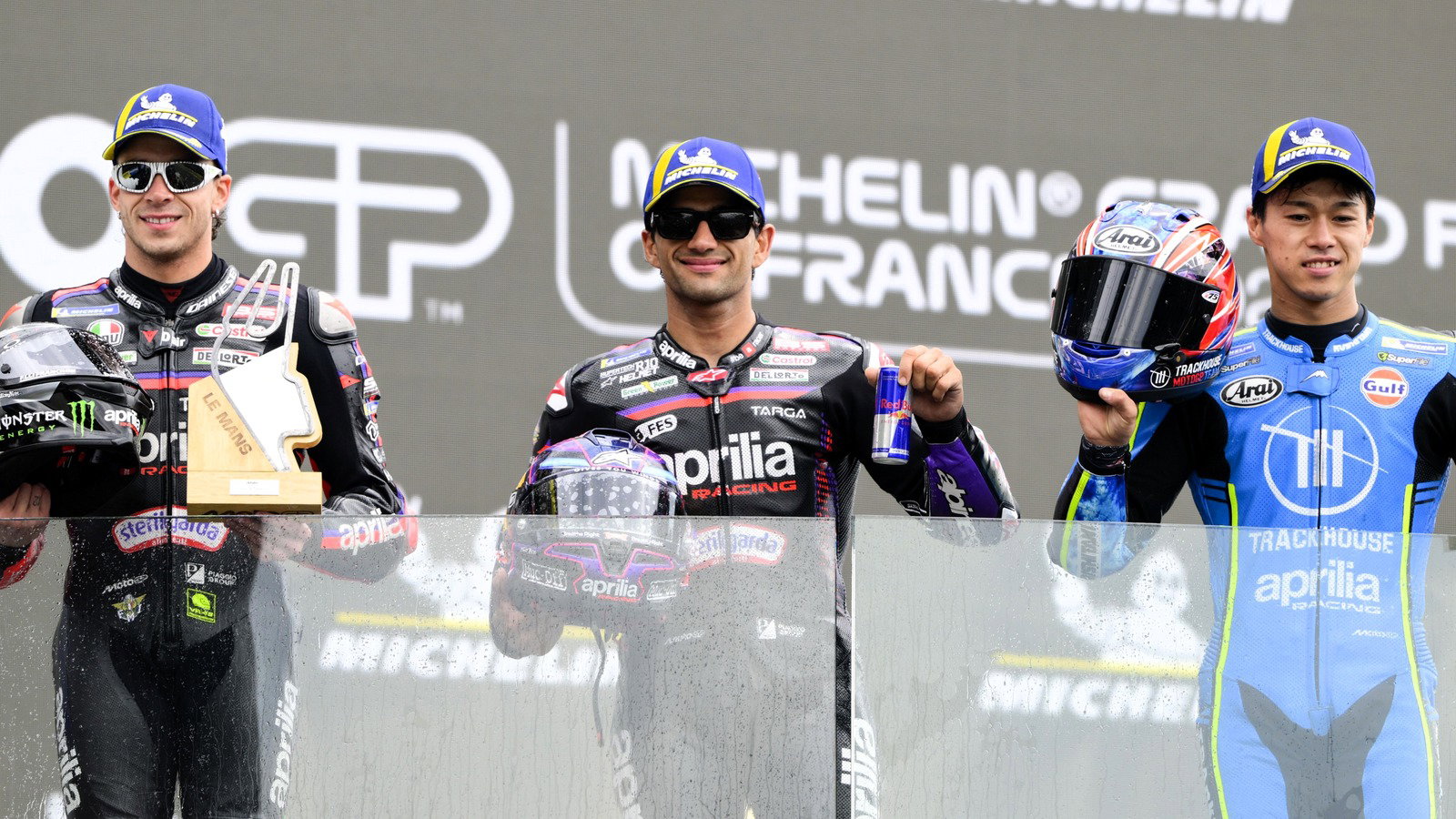 Martin, Bezzecchi, Ogura Aprilia 1-2-3, 2026 French MotoGP.